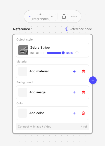 Reference 에 프리셋 적용